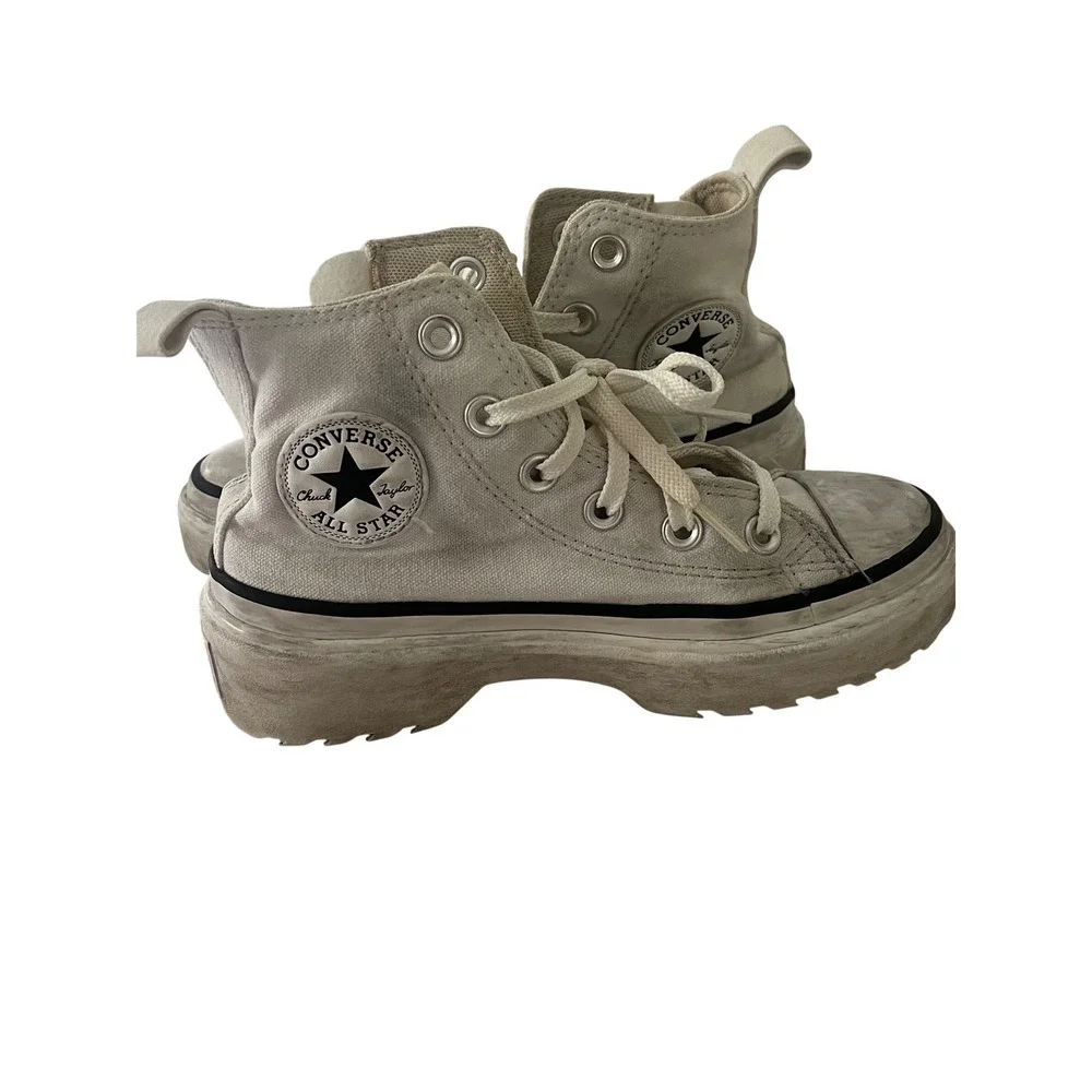 Converse Chuck Taylor All Star Lugged 2.0 High Top Zip Sneakers Parchment 13.5Y